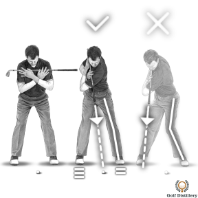 Top of the swing drill for a proper upper body rotation
