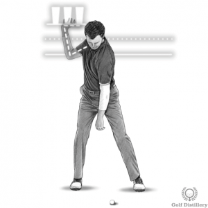 Position of the right hand at the top of the swing drill