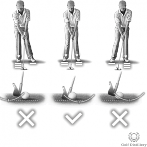 Incorrect weight distribution can lead to topping the ball
