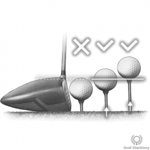 A ball sitting on a tee too low can lead to a whiff